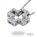 Σταυρός με Αλυσίδα σε Λευκό Χρυσό K18 (ST_155)