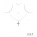 Cross Pendant in White Gold K18