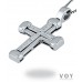 Cross Pendant in White Gold K18