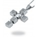 Cross Pendant in White Gold K18