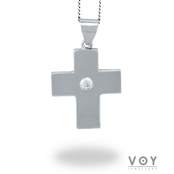 Σταυρός σε Λευκό Χρυσό Κ18 (ST_201)