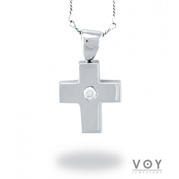 Σταυρός σε Λευκό Χρυσό Κ18 (ST_039)