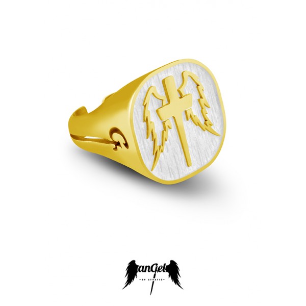 Δαχτυλίδι Cross & Feathers (ST_DA_003)