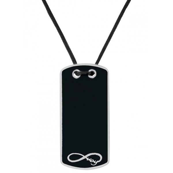 Έξυπνο κόσμημα Infinity Tab - Μαύρο - Ασημένιο (INF_N_M_002)